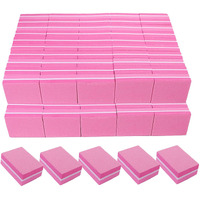 180/240 Grit Nail Buffers (100 Pack)  Mini Buffer Block Nail File For Acrylic Nails And Natural Nails  Professional Nail Buffer Block Bulk Buffing Blocks For Nail Buff Manicure File Blocks Set Pink
