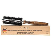 Since 1869 Hand Made In Germany Professional Series Boar Bristle Round Brush - Add Volume  Help Fight Frizz - Super-Grip Handle For Easy Styling - Eco-Sour (Small)