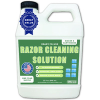 Tillbrook Electric Razor Cleaner - 1 Year Supply - 32 Oz Shaver Cleaning Solution - Easy Refill For Braun Clean And Renew Cartridges - Ready To Use Formula For Electric Shavers