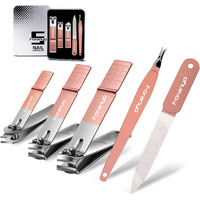 Nail Clippers  5 Pack Toenail Clippers Fingernail Clipper Nail Clippers For Men Women Adult  Nail Cutter Nail Clippers Set For Thick Toenails [Pink]