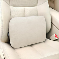 Carwales Beige Lumbar Support Pillow For Car Driving Seat Soft Latex Lower Back Support Relax Home Desk Office Accessories Chair Cushion Pain Relief