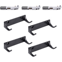 Lekusha Lightsaber Hilt Wall Mount Holder Light Saber Hilt Display Rack Hook Stand  Compatible For Any Lightsaber Hilt  Black Pack Of 4