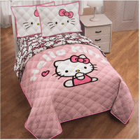Hobby Lobby Hello Kitty Queen Quilt Set  100% Polyester  Machine Washable
