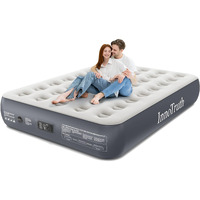 Innotruth Full Air Mattress With Built-In Pump  13"" Raised Comfort  Durable Inflatable Bed For Home & Guests  Easy Setup  Ideal For Travel & Camping  Dark Gray