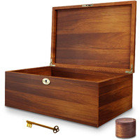 Lush & Style Wood Box  Keepsake Box With Hinged Lid And Locking Key  Keepsake Storage Box  Decorative Box  Memory Box  Wooden Storage Box  Decorative Storage Boxes  Wooden Gift Box Size11X9X5 Inches