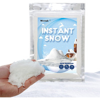 Wcvnzk 10 Ounces Fake Snow Instant Snow Make 10 Gallons  Artificial Snow Great For Holiday Snow Winter Decorations