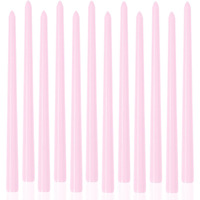 Lpusa Light Pink Tall Taper Candles 12 Inch Unscented Smokeless Long Tall Tapered Candle For Candlesticks Sticks Wedding Advent Home Decor Dinner Christmas