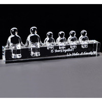 Ornalrist Crystal 15Th Anniversary Wedding Gifts For Her Wife  Keepsake For Him Husband 15 Years Together We Made A Family Glass Decoration (4 Children)