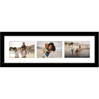 Americanflat 6X20 Collage Picture Frame With Shatter-Resistant Glass - Fits (3) 4X6 Photos Or One 6X20 Photo - Gallery Wall Frame Set - Signature Collection - Photo Frame For Wall Or Tabletop - Black