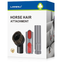 Lanmu Horse Hair Brush Vacuum Attachments Compatible With Dyson V15 V12 V11 V10 V8 V7 V6 Vacuum Cleaner  1.25"" Soft Vacuum Dust Brush Accessories