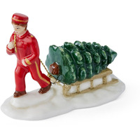 Spode Christmas Tree Miniature Christmas Village Figural Decoration  Snowy Christmas Village Set  Ceramic Holiday Decor - Festive Holiday Decorations For Indoor Display (Bell Hop)