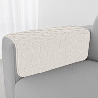 Foxdecor Fuzzy Couch Arm Covers Recliner Arm Covers  Arm Chair Covers Set Of 2  Non-Slip Chair Arm Covers  Arm Rest Cover For Sofa  Armchair Slipcovers Couch Arm Protector (Cream White 20X20 Inch)