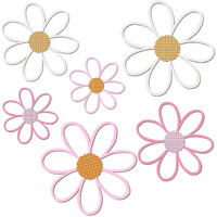 Thyle 6 Pcs Daisy Wall Decor Wooden Daisy Wall Art Flowers Wall Signs Hanging Plaque For Home Nursery Bedroom Farmhouse Bathroom Decorations Housewarming Gifts (Pastel Color)