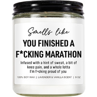 Younift Funny Marathon Candle  Gifts For Runners Female  Male  Half Marathon Runners Gifts  Valentines Day  Marathon Gifts For Runners Men  Women  Marathon Runner Gifts  Running Gifts
