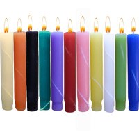 Candlestock Hippie Drippy Drip Candles - Pack Of 11 Dripping Taper Candles - Wine Bottle Melting Candles (1 Of Each Color)