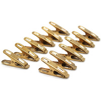 Aitrai Stainless Steel Clothespins-50 Pack Gold Clothespins Wire Metal Clothes Pins Laundry Clips For Outdoor Clothesline Home Kitchen Travel Office Decor Food Bag (Gold)