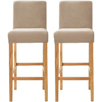 Sonnach Velvet Counter Stool Pub Chair Covers - Removable And Stretchable Slipcovers For A (2  Khaki)