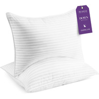 Beckham Hotel Collection Bed Pillows Queen/Standard Size Set Of 2 - Down Pillow For Sleeping - Back  Stomach Or Side Sleepers