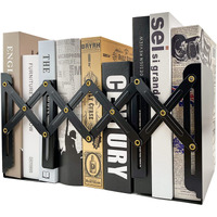 Kiroyal Adjustable Bookends Non Skid Decorative Bookends Metal Bookends For Heavy Books Bookshelf Organizer Holder For Books And Magazines For Desk
