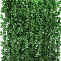 Tbestmax 315 Feet 48 Pack Artificial Ivy Leaf Plants  Green Vine Leaves  Greenery Hanging Garland  Fake Foliage Flowers For Home Kitchen Garden Office Wedding Wall Decor