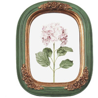 Fr Parafayer Vintage Mini Picture Frame 2.5X3.5 Inch Antique Ornate Photo Frame With Floral Relief Wall And Tabletop Display High Definition Glass Front Retro Home Decor Art Gallery (Green 2.5X3.5)