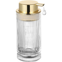 Leicurace Glass Foam Soap Dispenser  Refillable Foaming Dispenser With Gold Pump  Foam Hand Soap Dispenser For Bathroom Kitchen  Modern Home Bathroom Kitchen Decor (Foam Type/Clear)