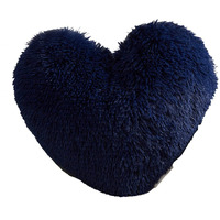 Morromorn Fluffy Heart Throw Pillows  Shaggy Decorative Pillow For Sofa Couch Bed  Cute Room Decor Gifts For Women Girls Kids - Decorations For Valentines Day Mothers Day Christmas (Navy)
