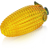 Krisinine Crystal Corn Figurine Sparkly Glass Maize Paperweight For Tabletop Centerpiece Glass Corn Figurine For Thanksgiving Fall Autumn Harvest Home Office Desktop Decor