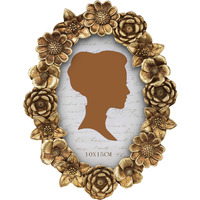 Aels 4X6 Inch Vintage Picture Frame  Elegant Antique Oval Photo Frames With Glass Front  Photo Display  Tabletop Wall Hanging  Gift Ideas  Gold Flower