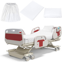 Moukeren 3 Pcs Hospital Bed Sheet Set Fitted Hospital Bed Sheets For Home And Hospital Bed Extra Long Sheet For Hospital Bed Included Sheet And Pillow Case (White)