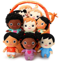 Hydren Basket Plush Baby Dolls  Set Of 10 Soft Multicultural Sensory Dolls 6'' Plush Diversity Toys For Preschool Classroom  Valentine's Day Toddler Baby Toys For Kids Girls Boys All Ages