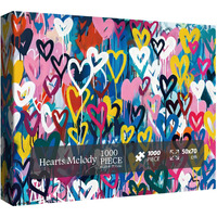 Colorful Heart Shape Puzzle 1000 Pieces For Adults  Love Valentines Jigsaw Puzzle  Rainbow Graffiti Art Puzzle As Heart Themed Present