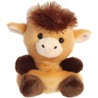 Aurora Adorable Palm Pals Hubert Highland Cow Stuffed Animal - Pocket-Sized Play - Collectable Fun - Brown 5 Inches