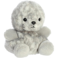 Aurora Adorable Palm Pals Marina Harbor Seal Stuffed Animal - Pocket-Sized Play - Collectable Fun - Grey 5 Inches