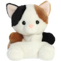 Aurora Adorable Palm Pals Peebs Calico Cat Stuffed Animal - Pocket-Sized Play - Collectable Fun - White 5 Inches
