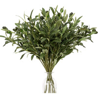 Waipfaru 8 Pcs Faux Greenery Stems  Olive Tree Branches For Vases  Artificial Olive Tree Fake Plants For Centerpieces Floral Arrangements Home Decor  18 Inch