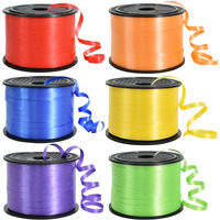 Toniful Rainbow Curling Ribbon-6 Assorted Colors Balloon Curling Ribbons Set-600 Yards Balloon String For Diy Decor Gift Wrapping Ribbons And Bows For Christmas New Year Birthday Gifts Supplies