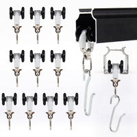 Jos & Haz Mf016B-Curtain Track Accessories (Angleturn) (Black  10 Pack Runners)