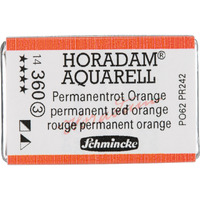 Schmincke 14360043 Watercolor Pans  Permanent Red Orange  Full Pan