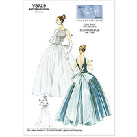 Vogue Vintage Model Pattern V8729 Misses Original 1956 Design Dress And Underskirt  Sizes 14-16-18-20