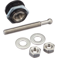 Quik-Latch Products Ql-25-Sb22 22Mm Diameter Black Anodized Aluminum Mini Quick Release Latch