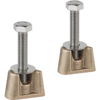 Pool Ladder Anchor Pw-4C 4"" Wedge Hanover Style Anchors Bronze With Bolt - Fits 4"" Rail Anchors - Pool Rail Anchor 2 Pack