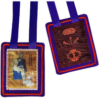 Scapulars Catholic Purple Scapular Of Benediction And Protection  Escapularios Catolicos  Handmade Scapulars Catholic Necklace Gift For First Holy Communion Or Confirmation