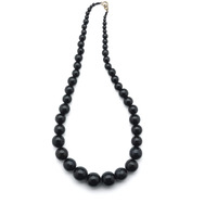 Nanalou Wooden Beads Necklace (Black)