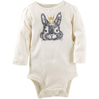 Oshkosh B'Gosh Baby Girls' Single Bodysuit 11648410  White  9M