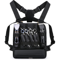 Muserise Leather Fashionable & Functional Chest Rig Bag For Barbers  Stylish Haircut Tools Storage Chest Bag For Barber (New - Black)
