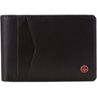 Alpine Swiss Mens Delaney Slimfold Rfid Safe Slim Bifold Wallet Smooth Leather Comes In Gift Box Brown