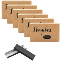 Black 26/6 Standard Staple Set 12Mm Width 950/Box 6 Boxes/Pack 5700 Count Staples For Office School Home Stapler Stapling Refills (6 Boxes Black)