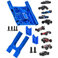 Rcmyou Aluminum Center Diff Mount & Differential Cover Mount Upgrades Part For Arrma 1/8 Typhon/Kraton/Outcast/Notorious/Talion 6S Blx 1/7 Mojave/Felony/Infraction/Fireteam 6S Blx Navy Blue