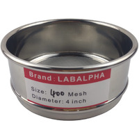 Labalpha 400 Mesh Lab Sieves  Test Sieve #400 Mesh  4'' Diameter  304 Stainless Steel Wire Cloth (0.0385Mm)